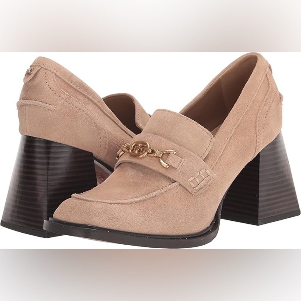 Sam Edelman Quincy Suede Loafer Heel, 7.5